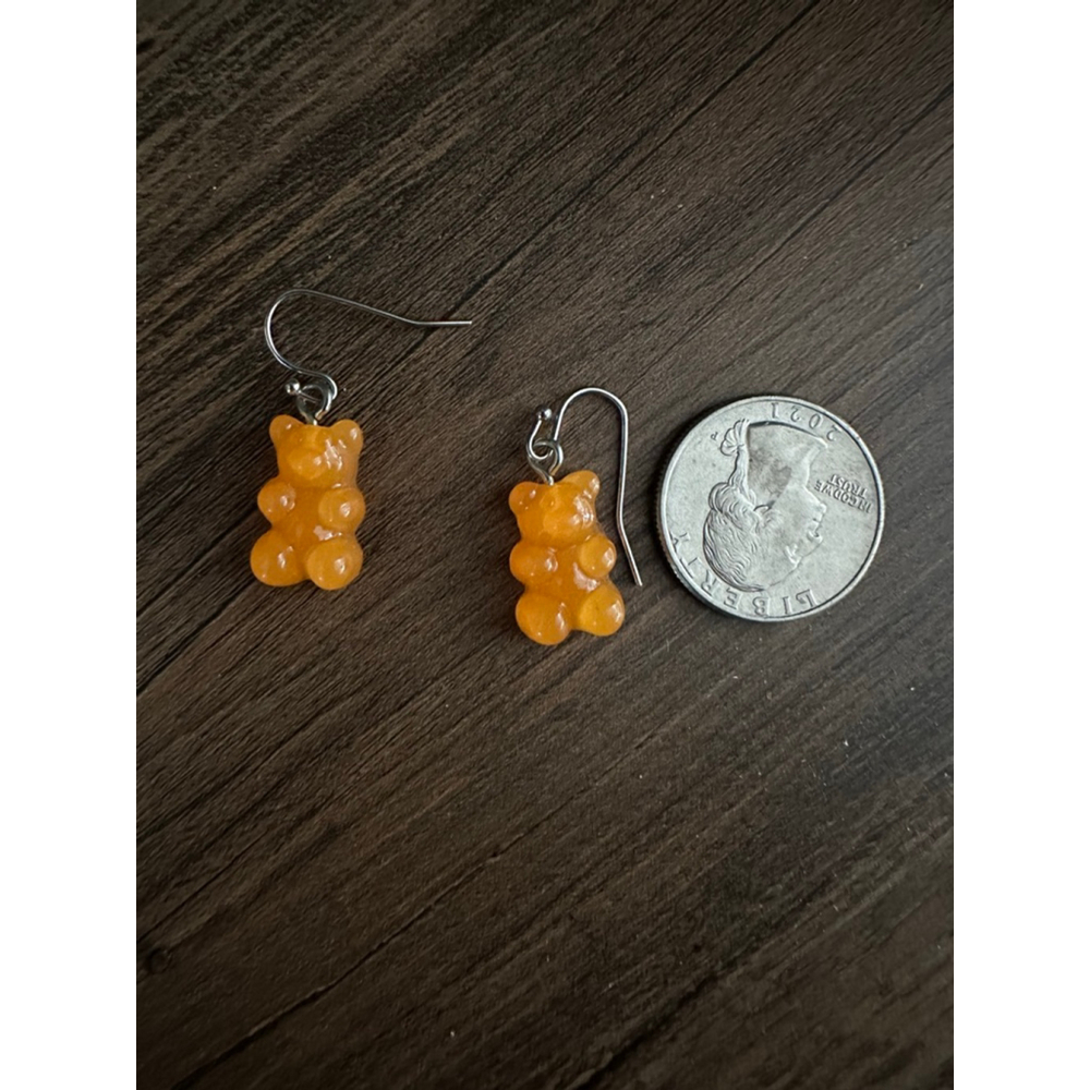 Gummy Bear Earrings Orange One Size - Picture 2 of 3